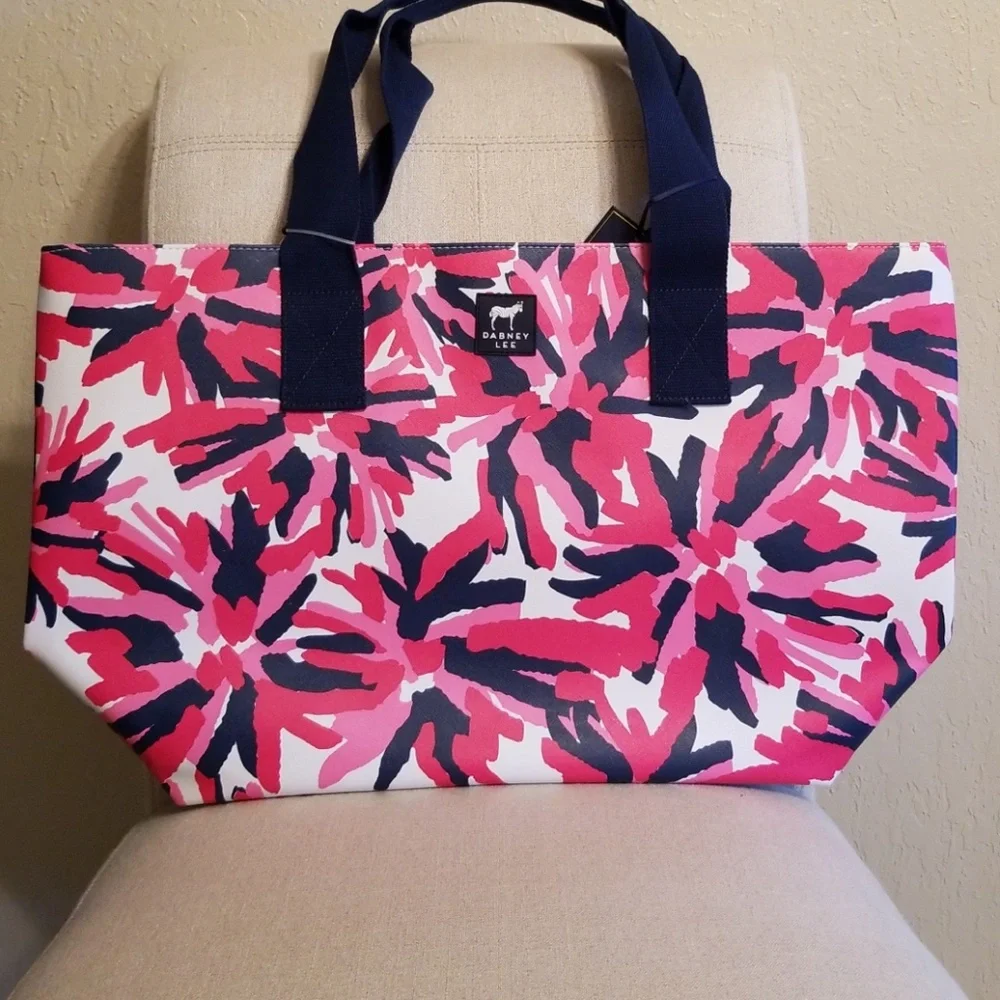 Dabney Lee Large Floral Pink White Tote